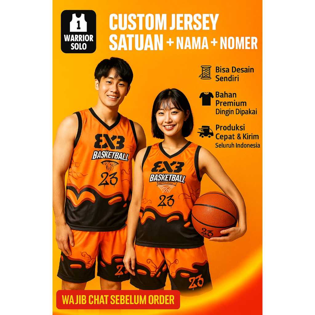 CUSTOM JERSEY BASKET SOLO / CUSTOM JERSEY BASKET Satuan Desain 16
