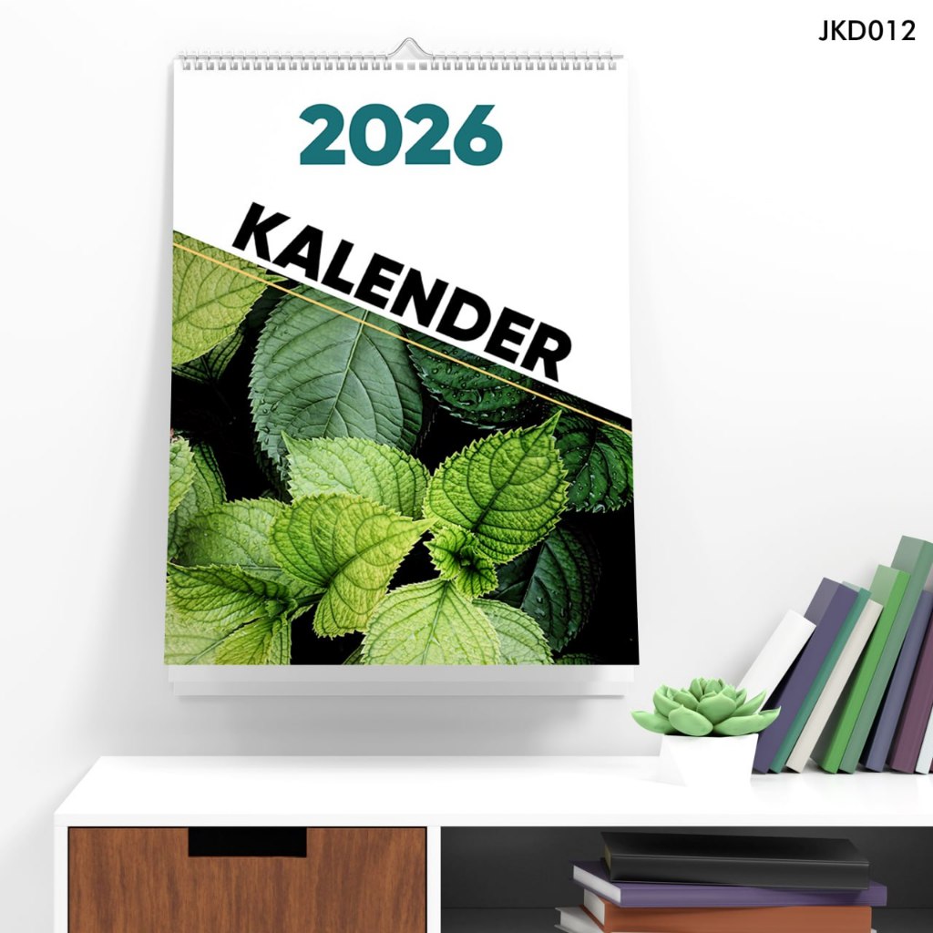 KALENDER DINDING 2026 KALENDER FLORA 2026 DINDING SPIRAL UKURAN A3