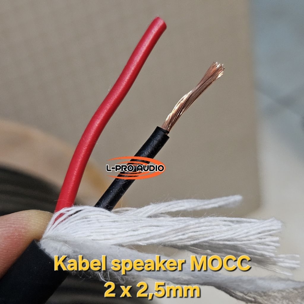 Kabel speaker MOCC 2x2,5mm kabel audio 2x2.5 mm harga per 1 meter