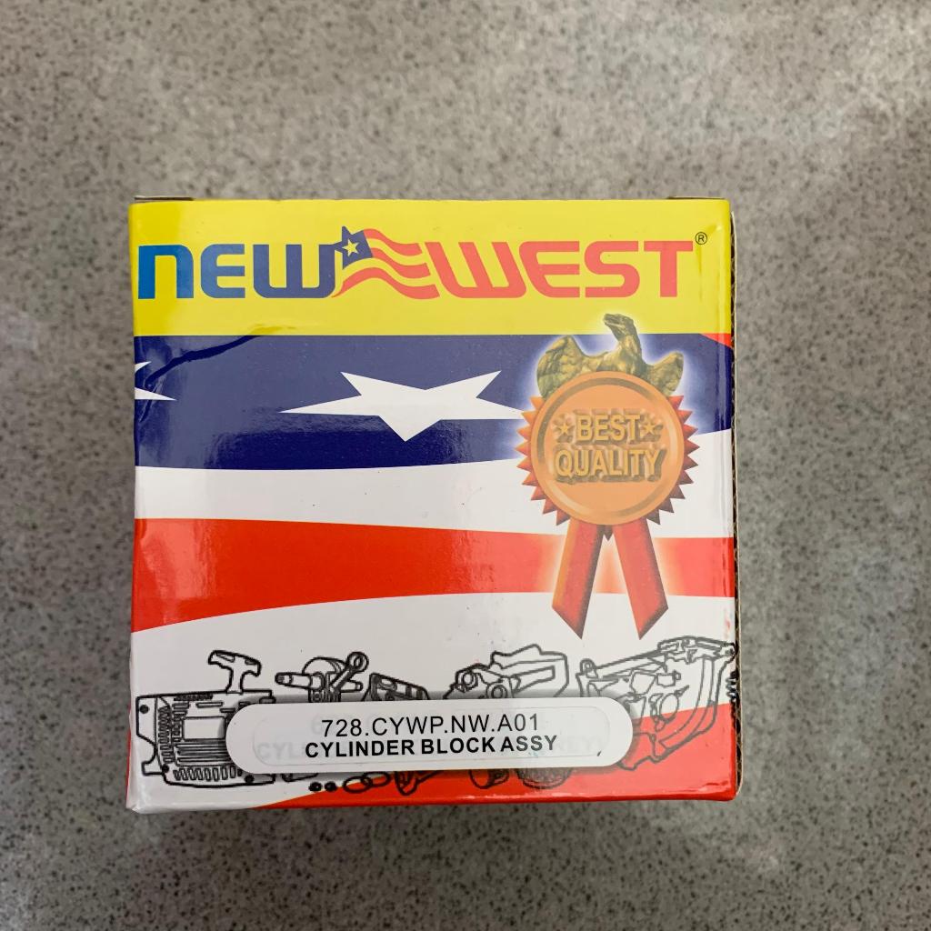 boring blok Cylinder Assy Chainsaw senso NEW WEST 728 NEW WEST ASLI ORIGINAL Boring Komplit Chainsaw