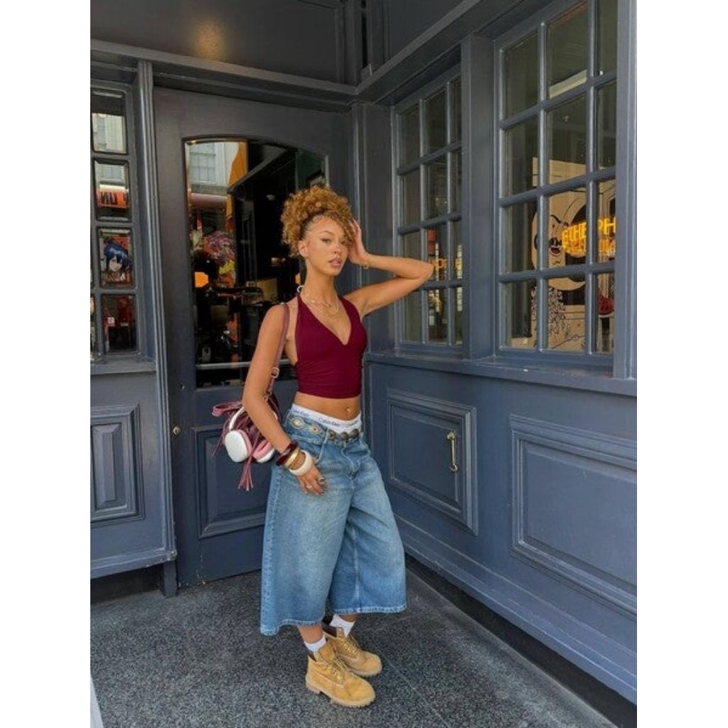 BERSHKA Baggy Bermuda Denim Jorts (preloved)