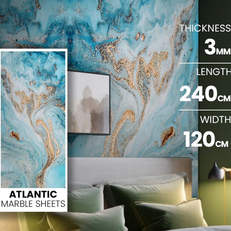Mevvah Wall Panel Special Design Motif Atlantic - Wall Panel Dinding Motif Marmer