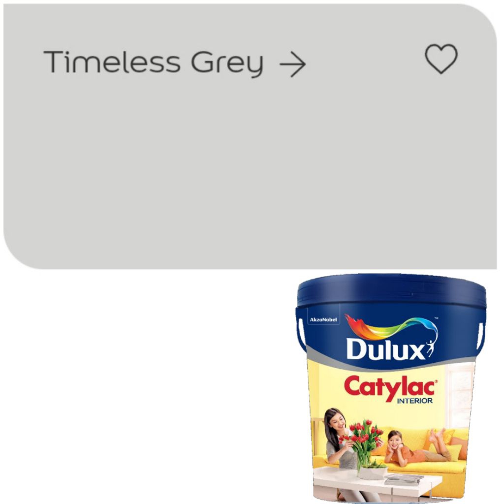 Dulux Catylac Interior TIMELESS GREY 5kg / Cat Dinding Tembok Dalam Dulux Catylac