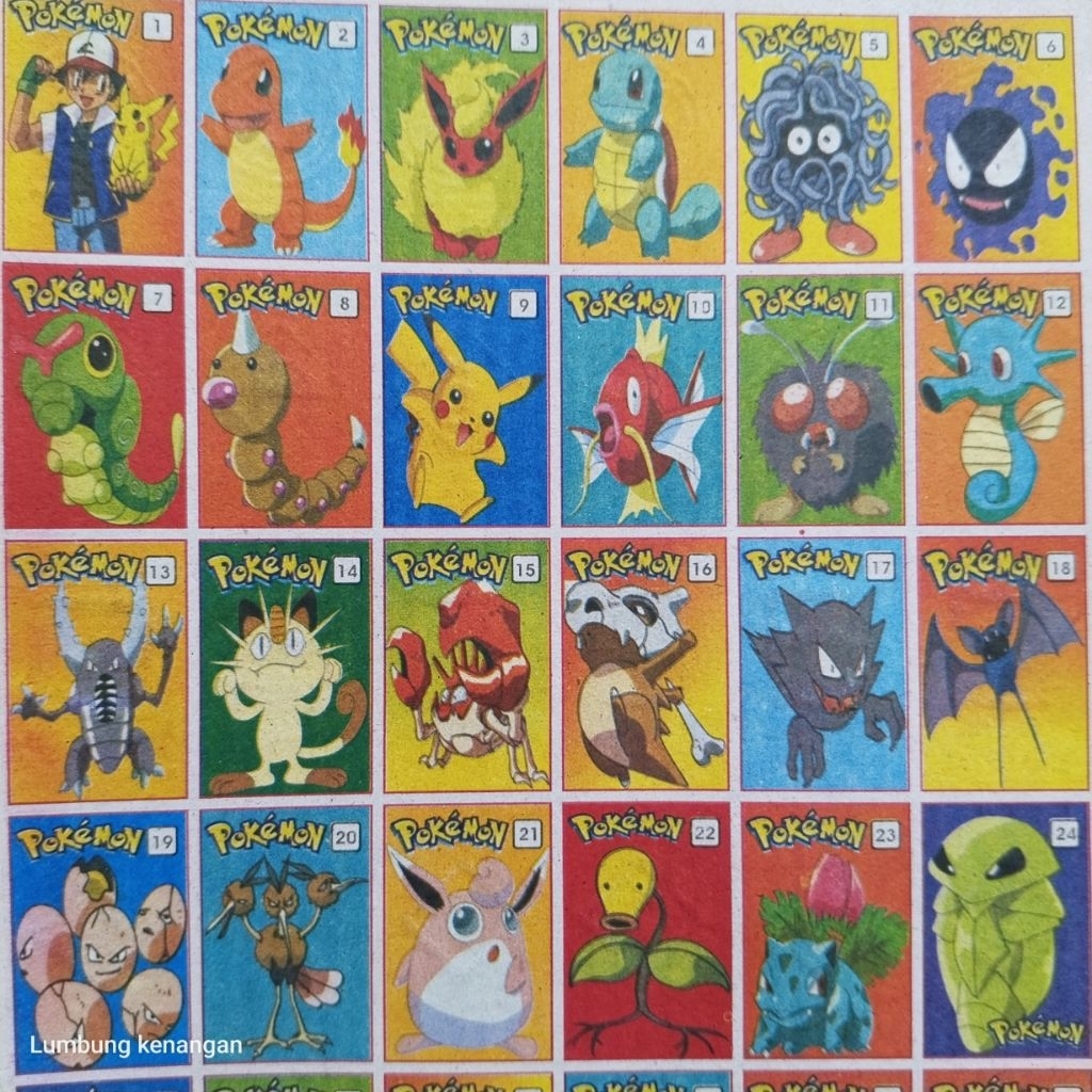 Mainan jadul Gambaran umbul Pokemon
