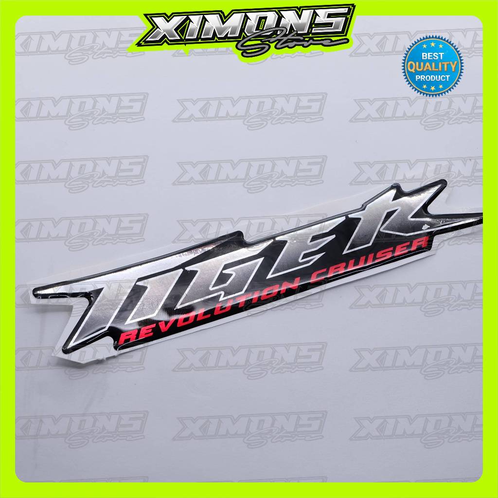 emblem timbul honda tiger / emblem 3d honda tiger / stiker timbul honda tiger / emblem herex / stike