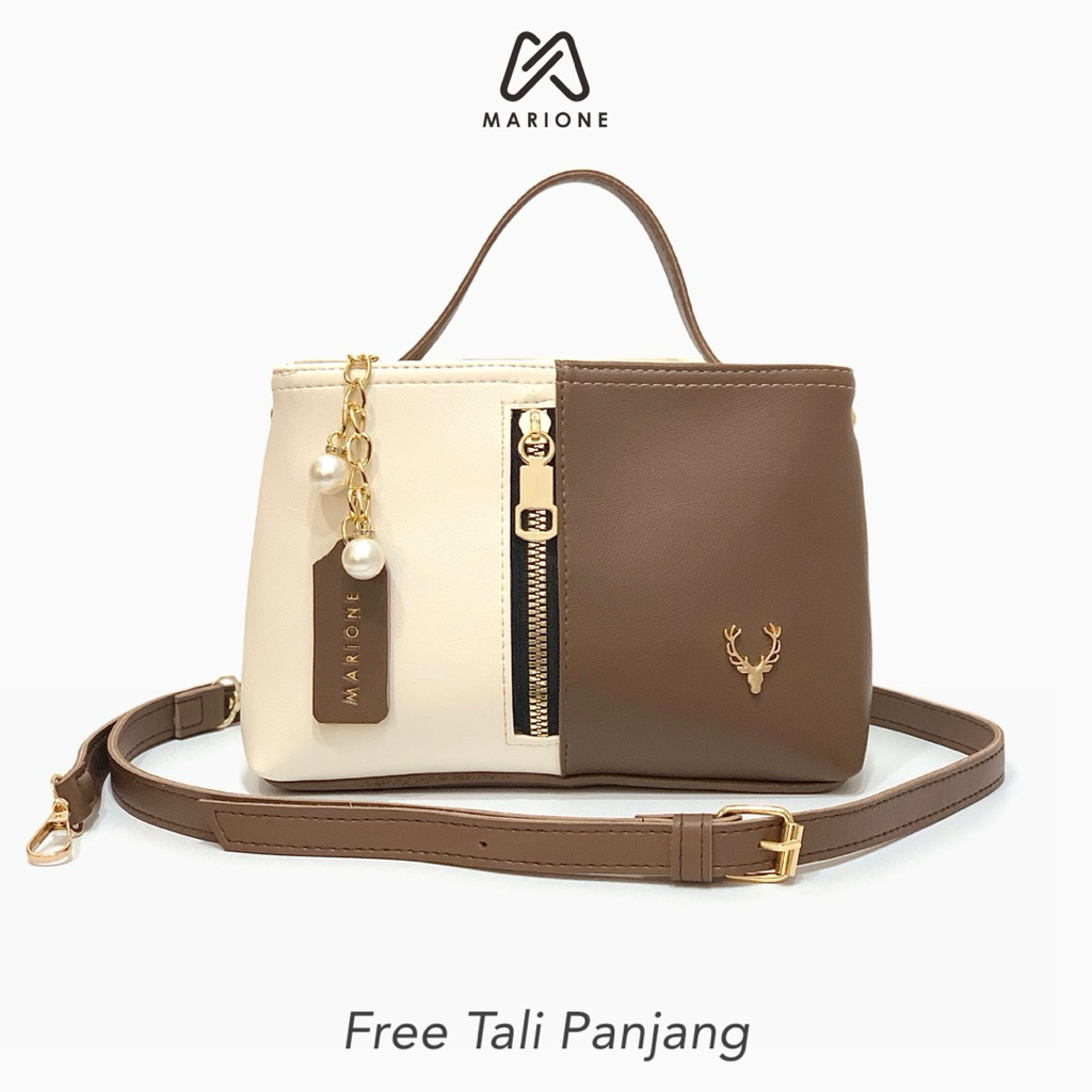 MARIONE - DAVINCI ( Miniatur MEDIUM hp masuk ) Wanita Hand Bag Tas Selempang Wanita Simple Elegant K