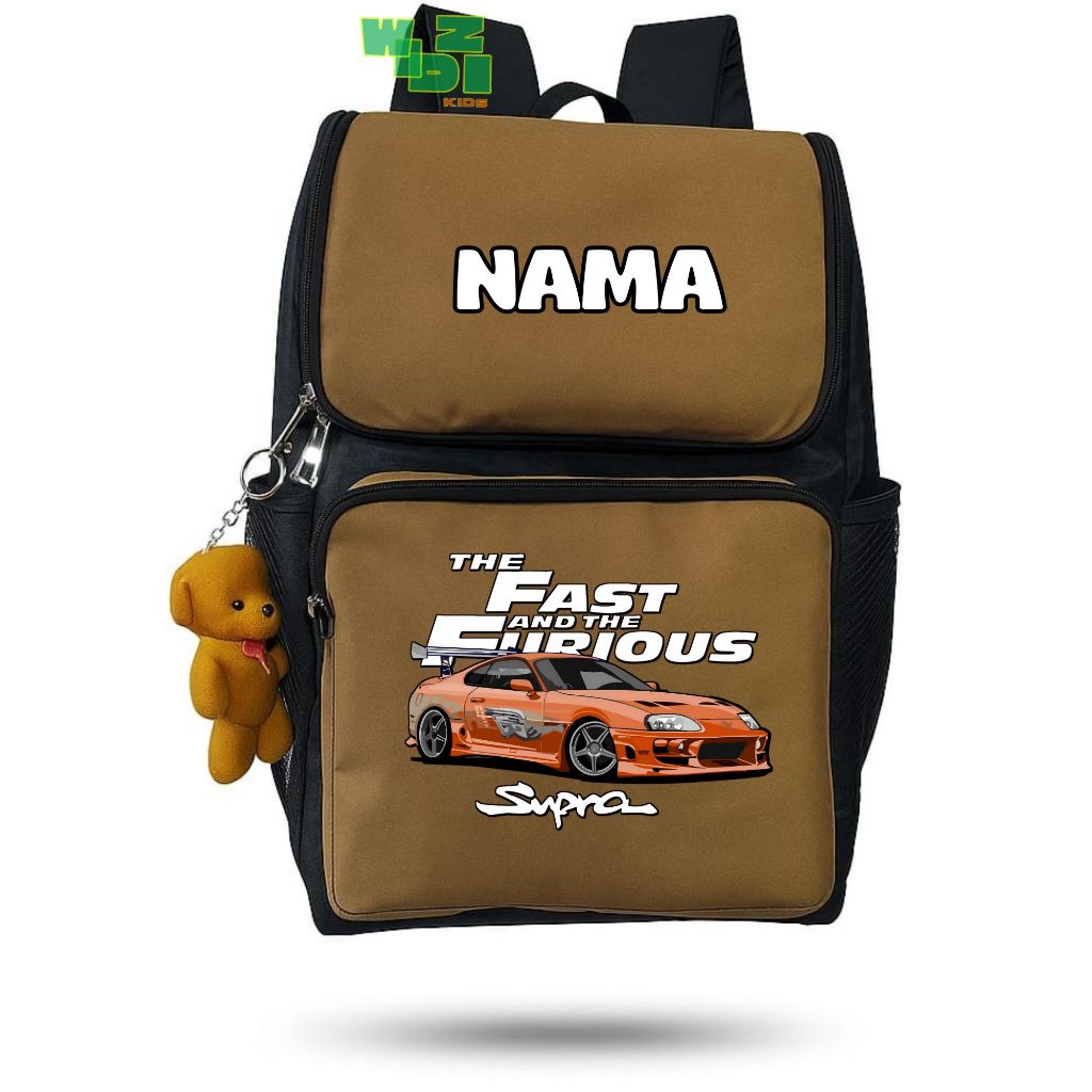 Tas Ransel Anak Sd/Tk  Gambar The Fast And The Furious - Custom Nama