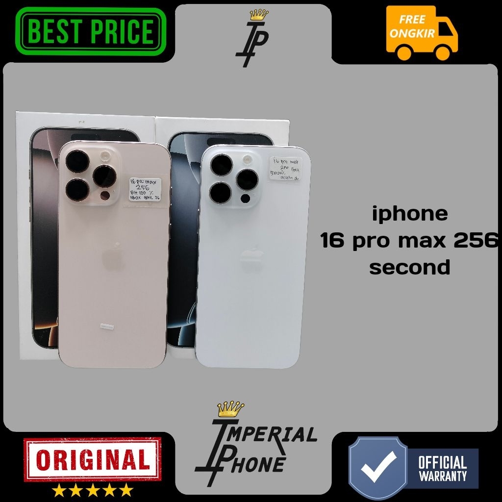 iphone 16 pro max 256gb resmi second