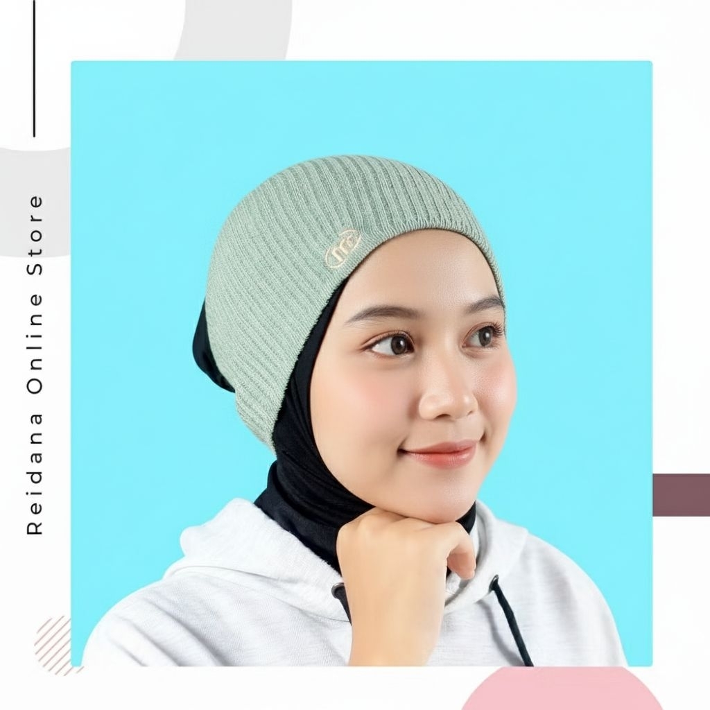 Bandana Bando Ciput Rajut Premium 1warna/ Inner hijab / daleman hijab (REIDANA) -
