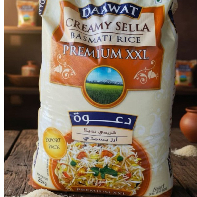 BERAS BASMATI DAAWAT CREAMY SELLA XXL 25KG