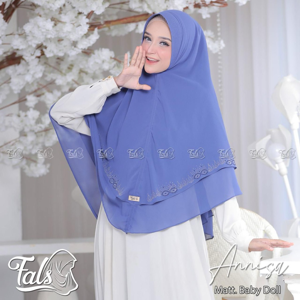 khimar payet//khimar 2 layer//hijab pengajian//hijab seragam//khimar layer