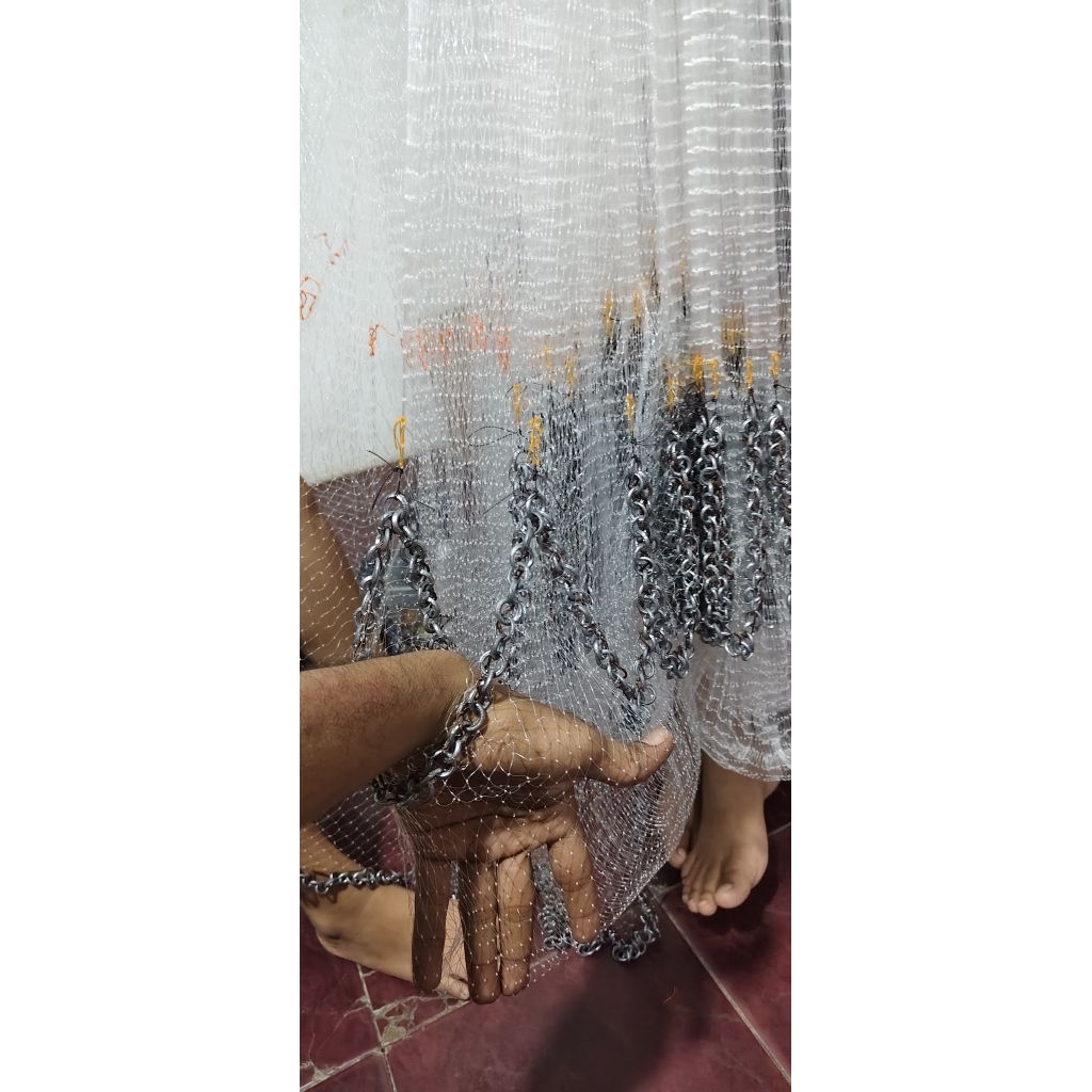 jala udang 3/4, jala siap pakai panjang 1,6 meter berat 3 kg