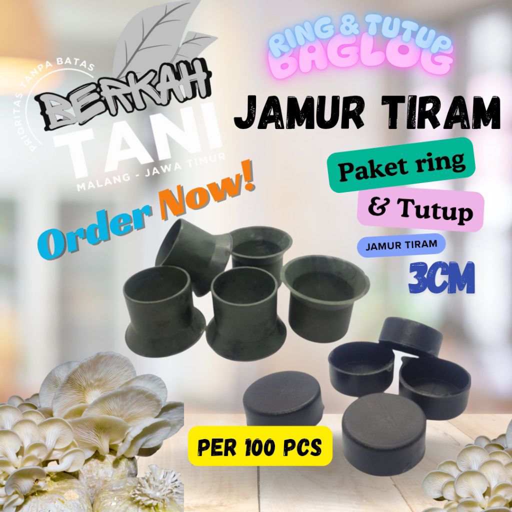 RING BAGLOG JAMUR TIRAM 3CM/ CINCIN JAMUR BAGLOG RANDOM / RING JAMUR/ CINCIN JAMUR / BUDIDAYA JAMUR 