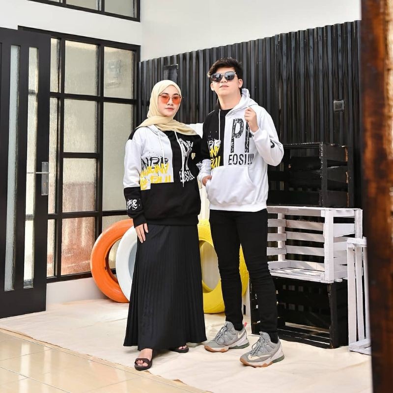 (isi 2 pcs ) Jaket couple pf hodie terbaru / jaket pasangan pacar / sweater hoodie couple