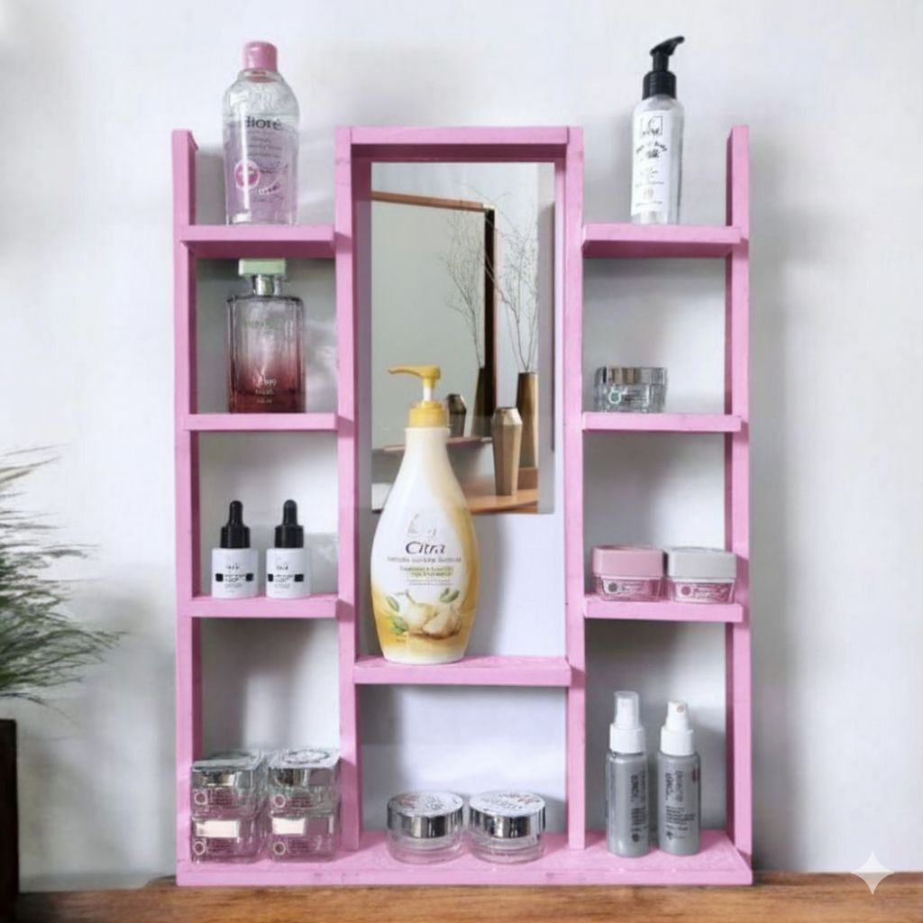 rak rias cermin model baru || rak rias aesthetic || cermin minimalis