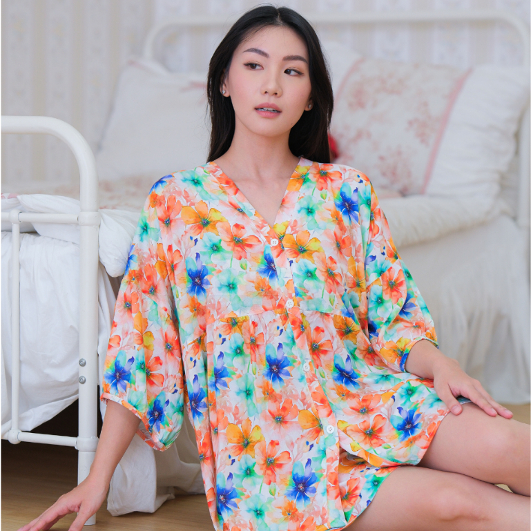 ERNSOO - AMARA | One Set Daily Wear Babydoll Piyama Pendek Rayon Premium Kekinian