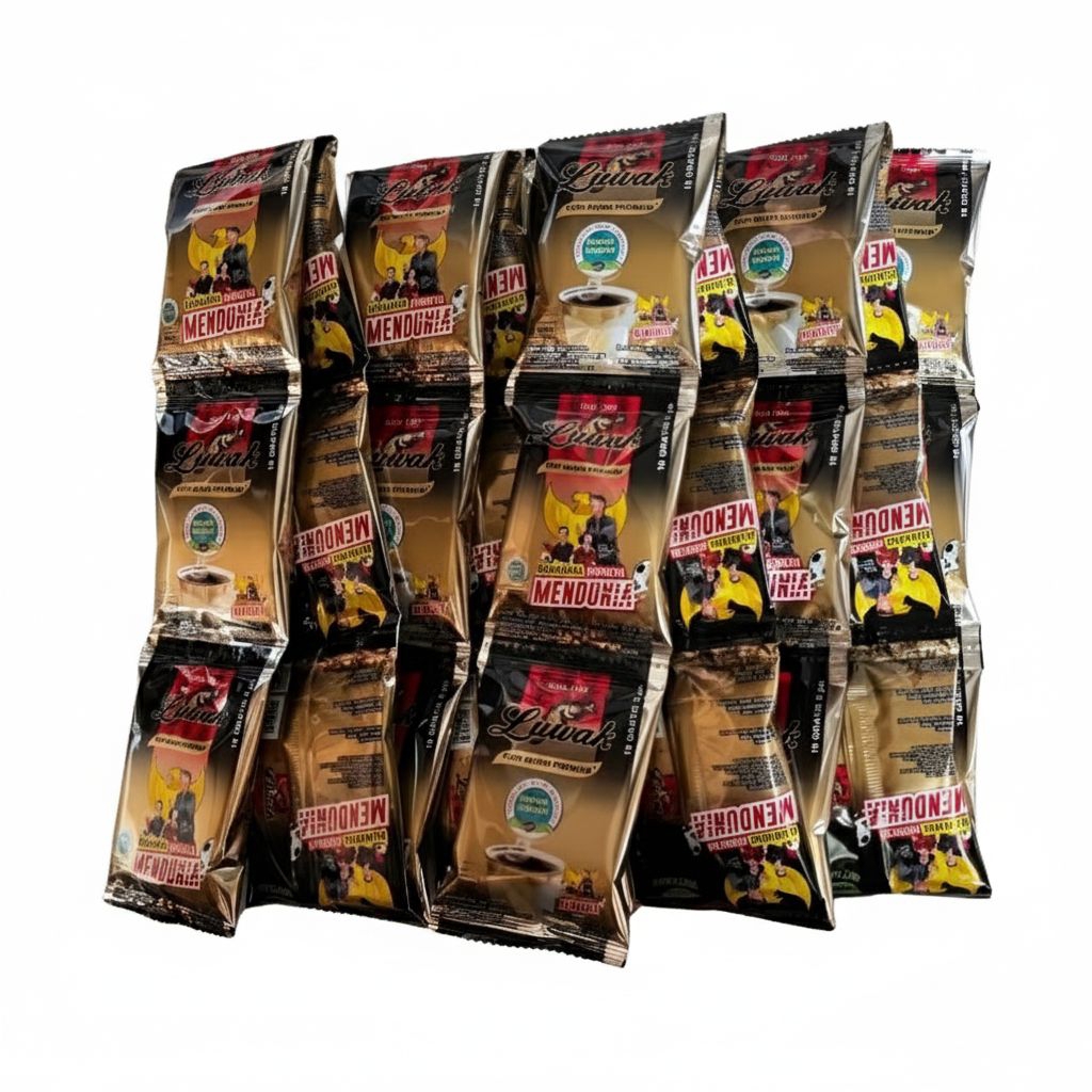 Kopi Hitam Luwak Coffee 6,5g renteng isi 15 pcs