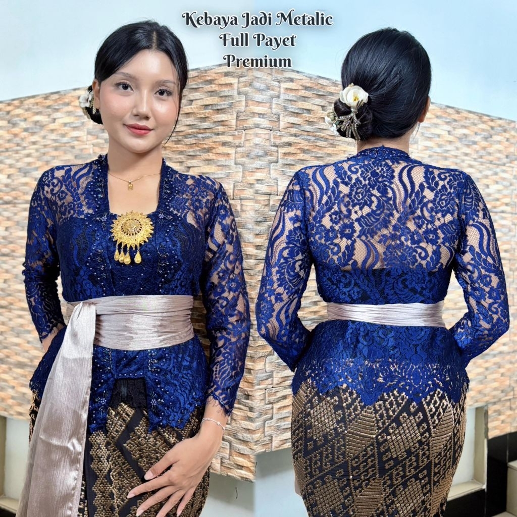 (Kebaya saja) KEBAYA SEMIFRANCE PAYET kebaya bali jadi metalik glossy // KEBAYA PAYET