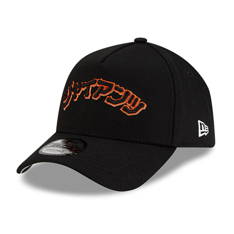 Topi New Era 9Forty A-Frame Hyperfly Katakana x MLB San Francisco Giants Black Snapback Cap 100% Ori