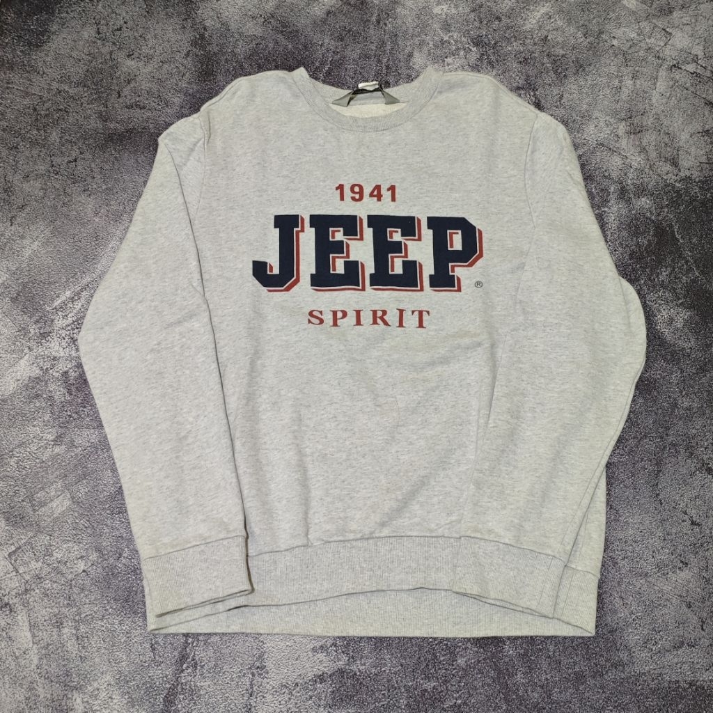 SWEATER JEEP TIPE SPIRIT 1941 WARNA ABU ORIGINAL BRAND