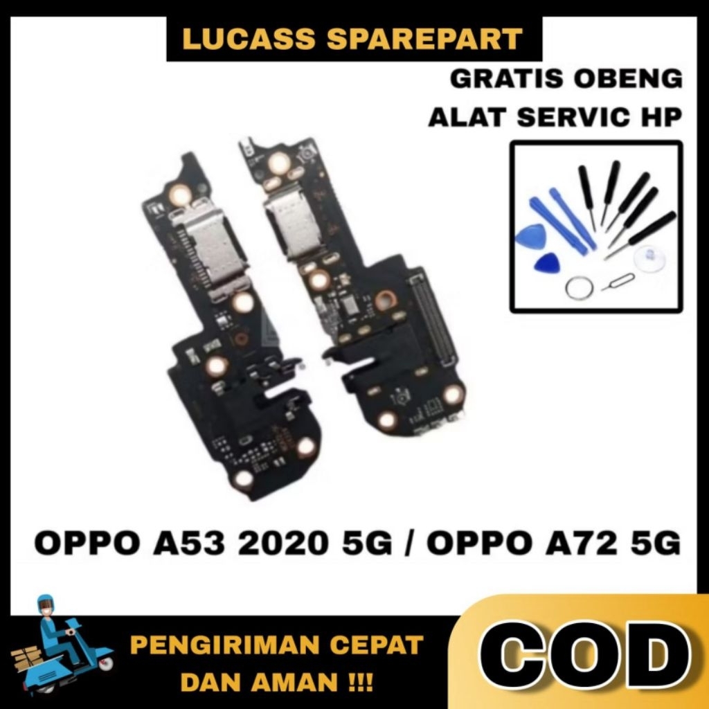 FLEXIBLE OPPO A53 2020 5G / OPPO A72 5G CONECTOR CAS + MIC + CON HF ORI