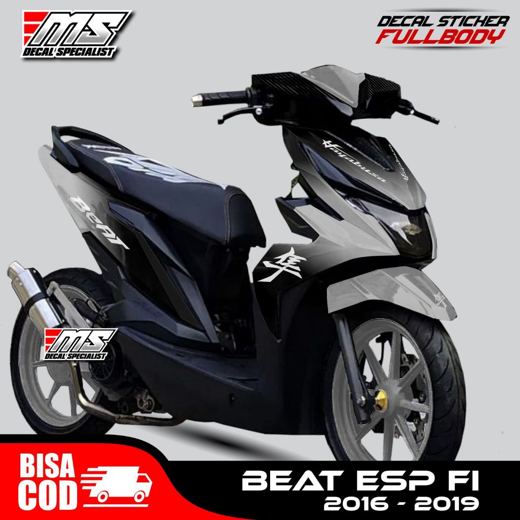 Decal stiker variasi Beat Esp fi 2016-2019 full body stiker modifikasi hayabusa gradasi