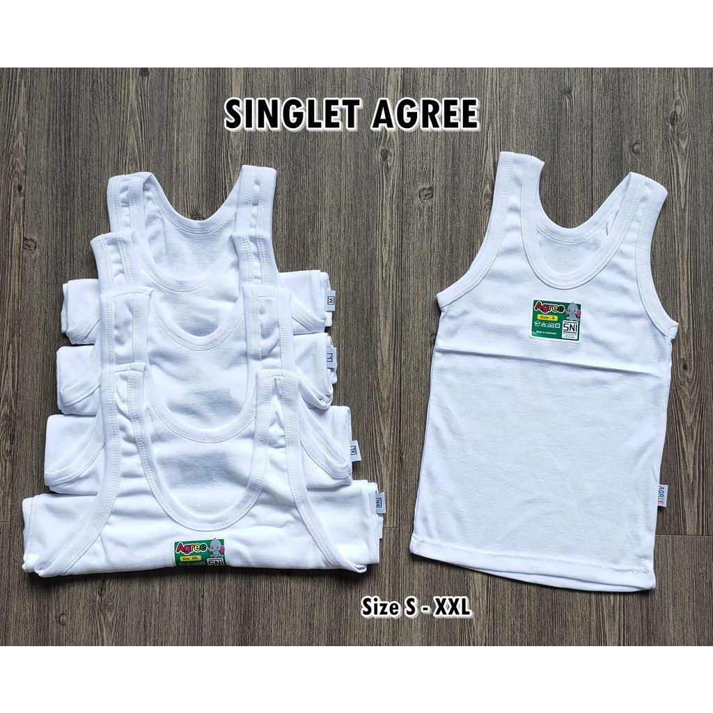 1 Lusin Singlet Anak Agree Kids / Singlet Premium Anak Laki-Laki Perempuan