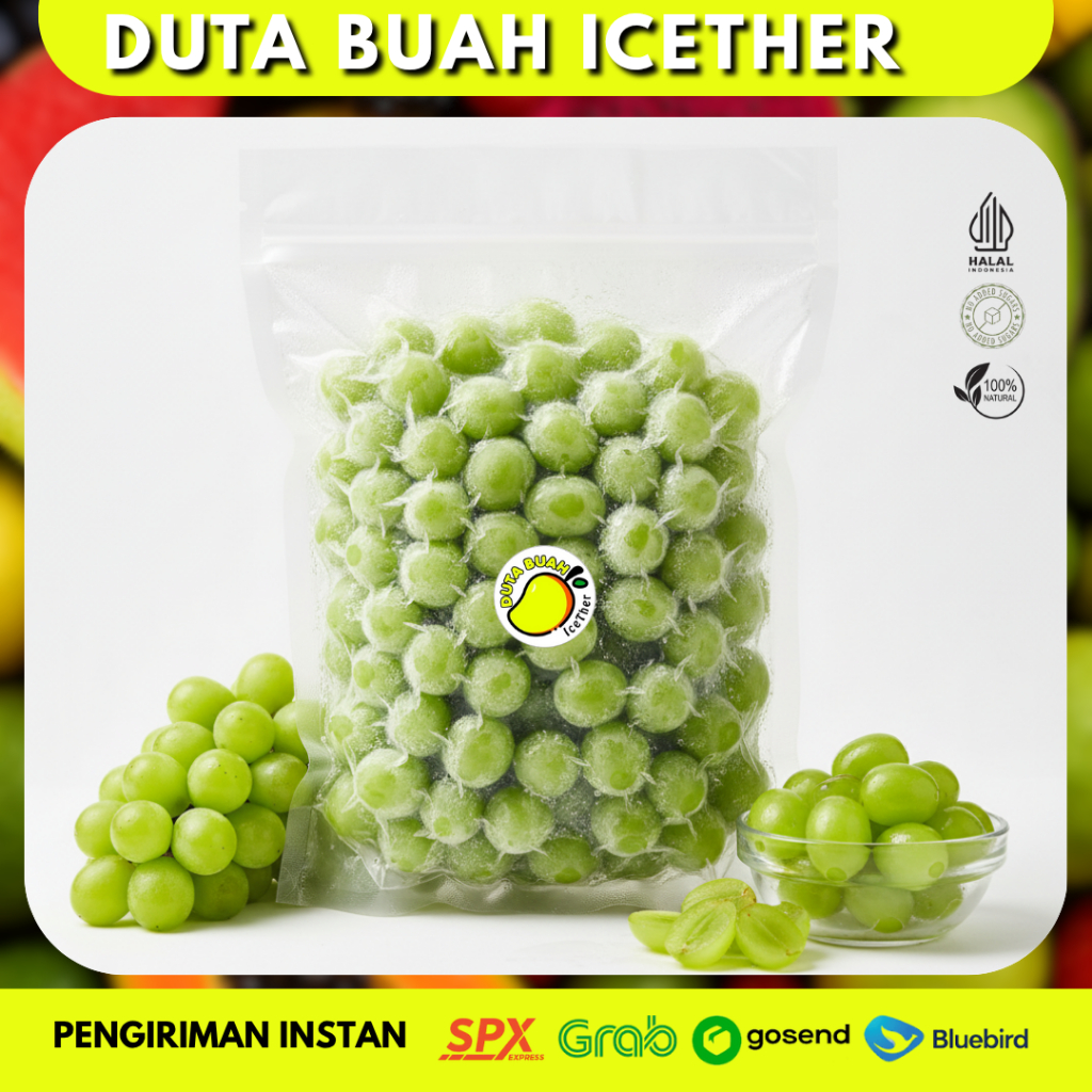 Anggur Hijau  Frozen Fruit – Buah Beku Segar Siap Konsumsi  | Duta Buah Icether Bandung