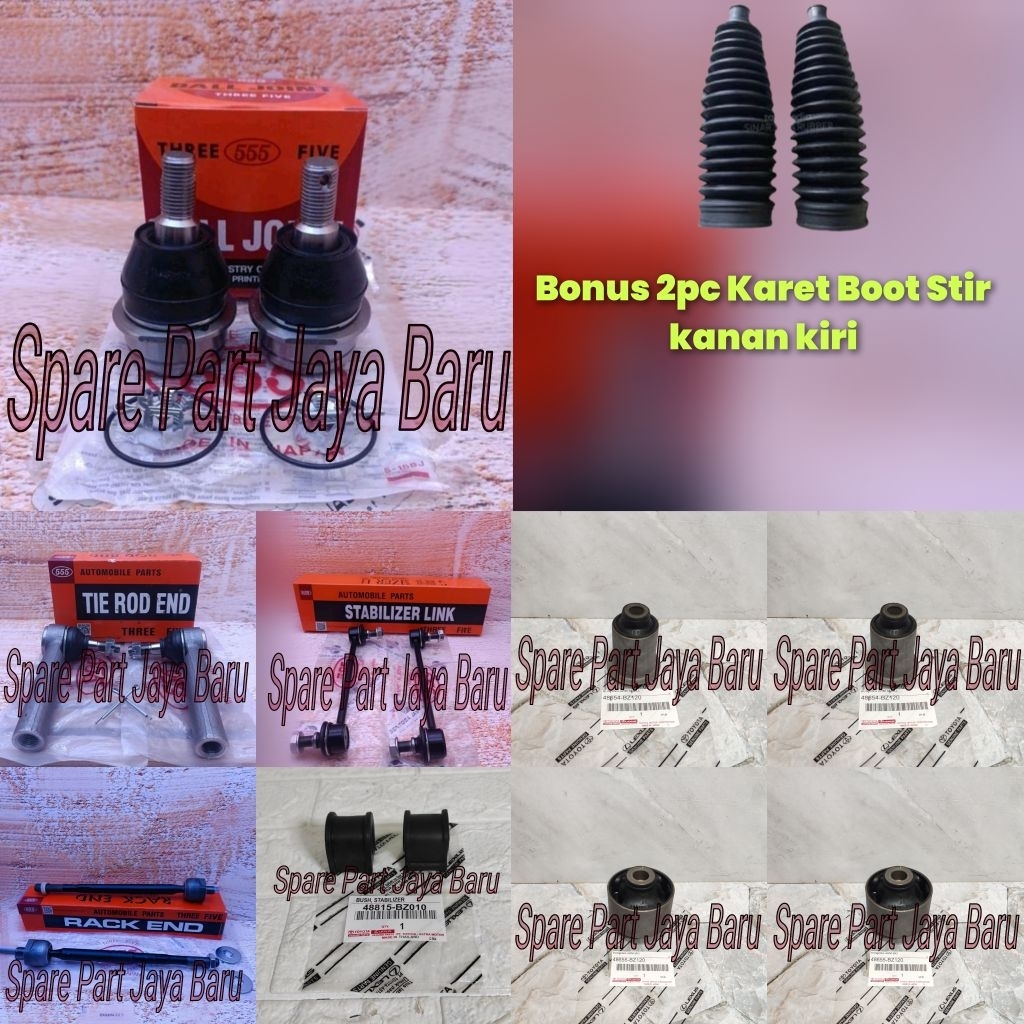 Paketan Kaki Kaki Depan Rush Terios 2006-2017 16pc 555 Japan Tie Rod End Long Tie Rod Rack End Link 