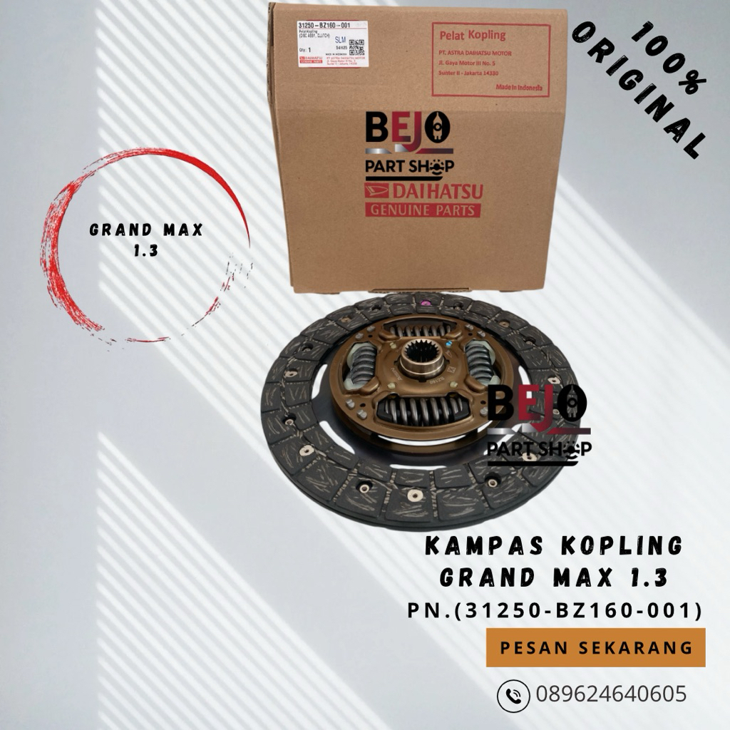 KAMPAS KOPLING DAIHATSU GRAND MAX 1.3 pn;(31250-BZ160-001)