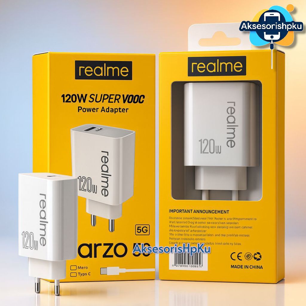 Charger Realme Narzo 50 120W Super Vooc Fast Charging Casan HP Android Micro USB