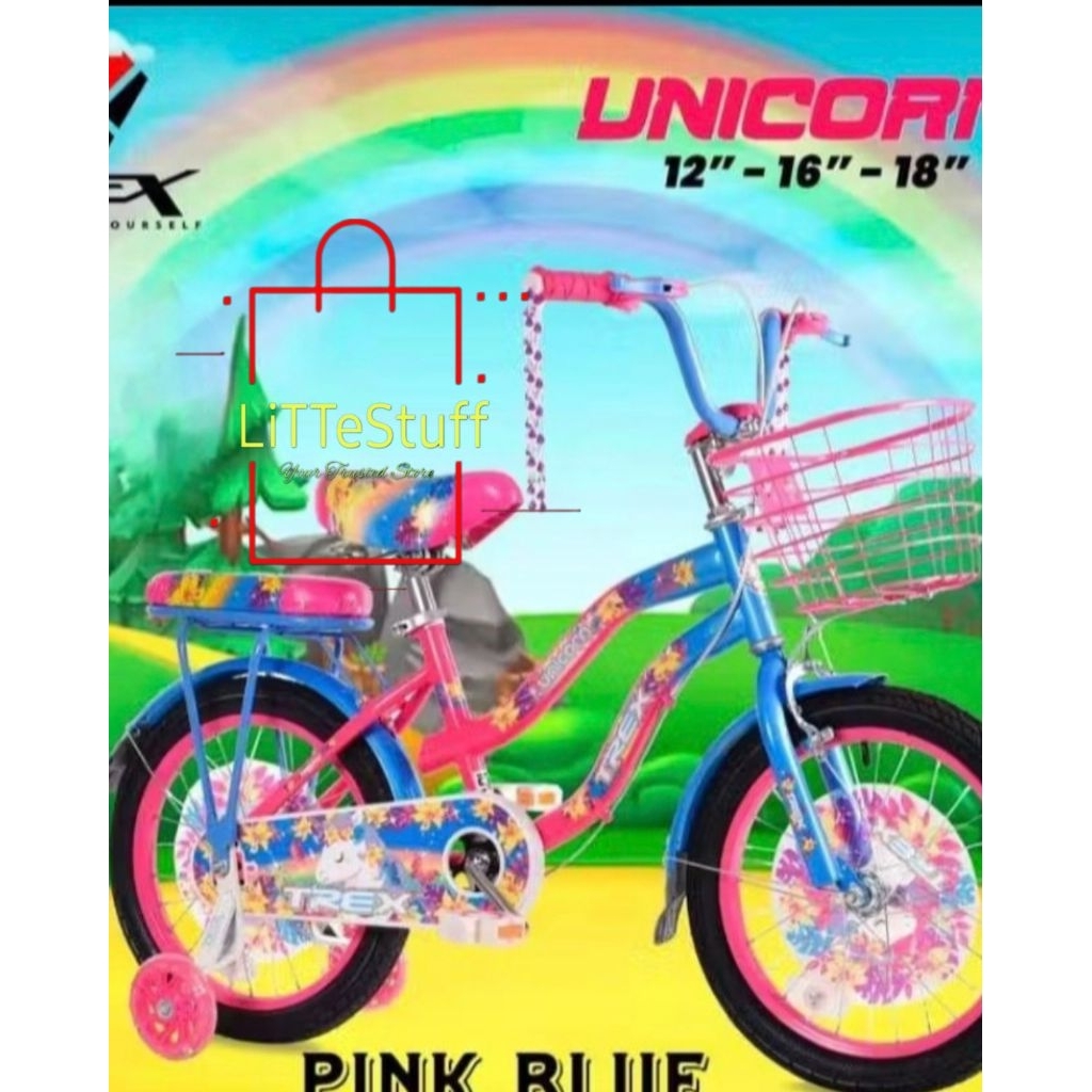 Sepeda anak perempuan 18" Trex Unicorn