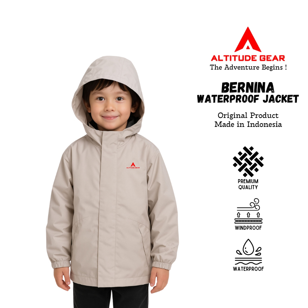 Altitude Gear Bernina Jaket Gunung Anak Laki Perempuan Waterproof Outdoor Double Polar