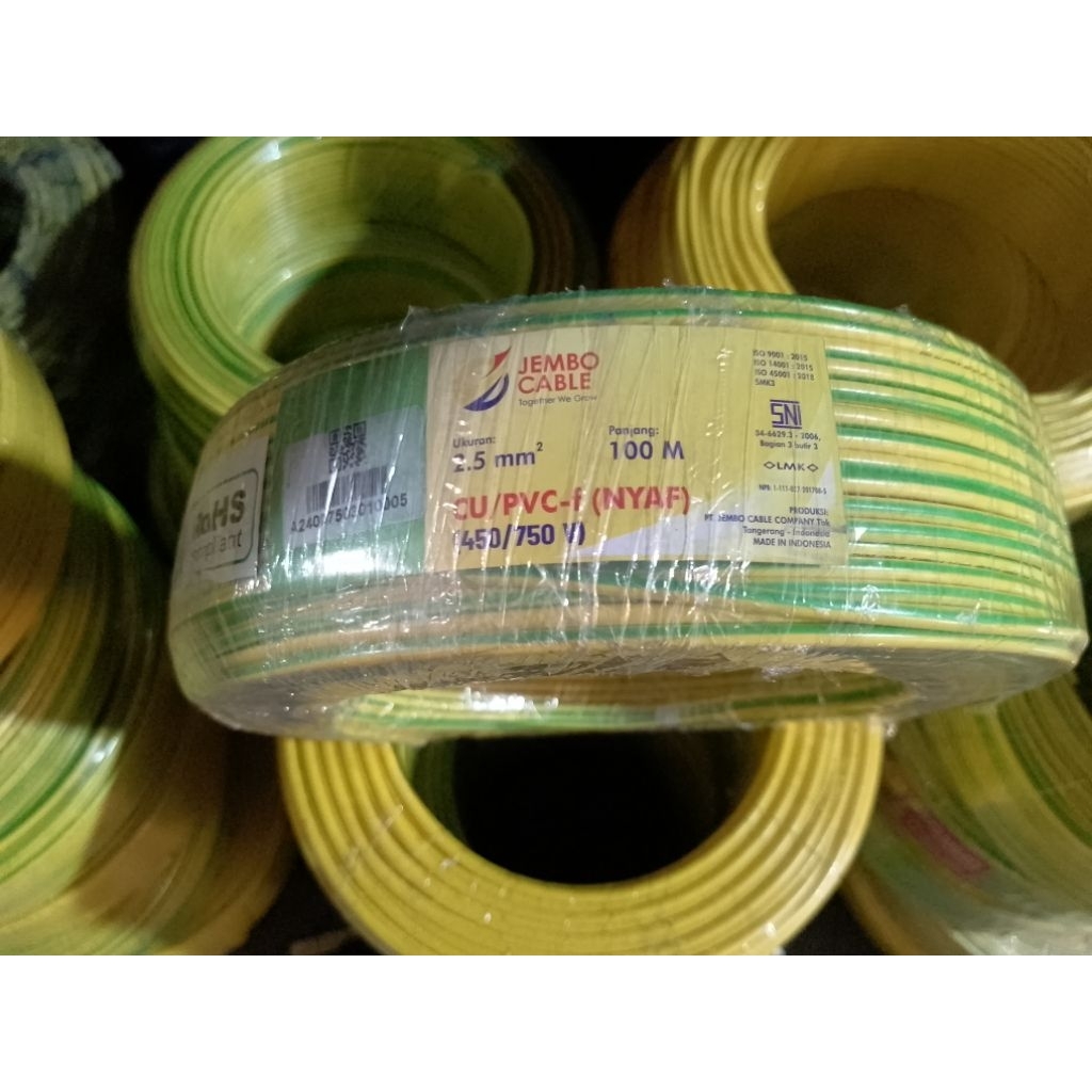 kabel GROUNDING NYAF 1x2.5 merk jembo