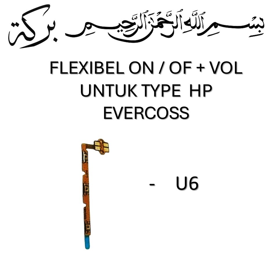 FLEXIBEL ON / OFF + VOLUME EVERCOSS U6 ORIGINAL