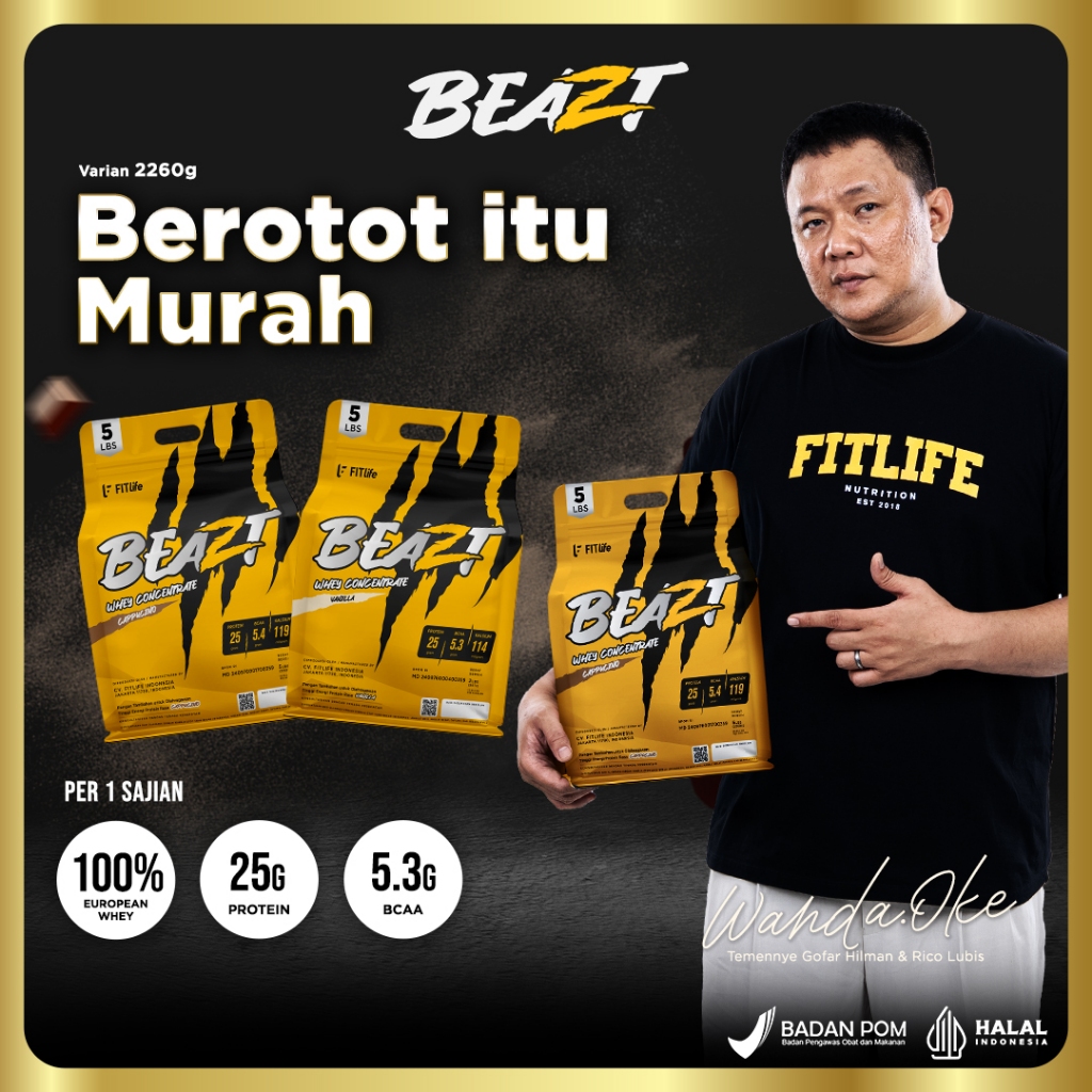 (EXCLUSIVE COLLABORATION) FITlife Beazt 5lbs/2260gr - Whey Protein Concentrate (Ex Wpro)