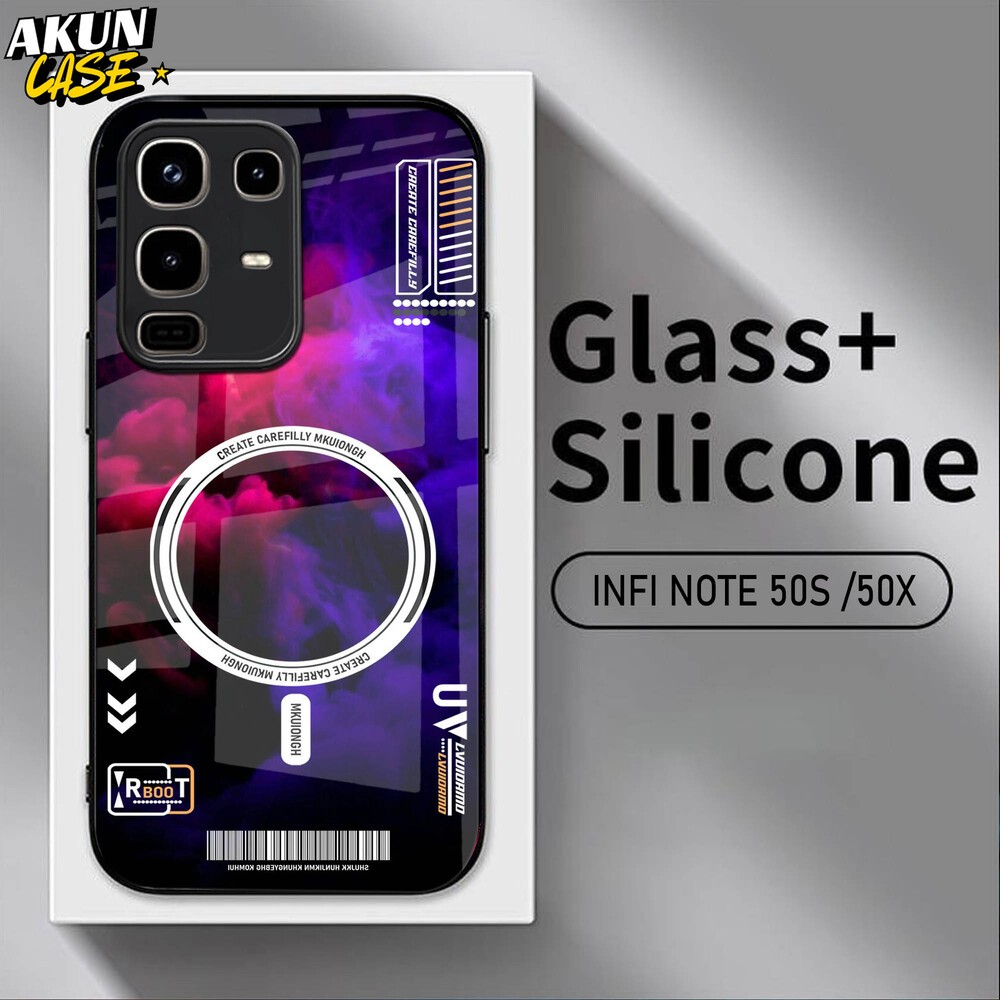 (B164) Softcase Kaca Acrilik For IINFINIX NOTE 50 50S 50X 50 PRO   - AkunCase