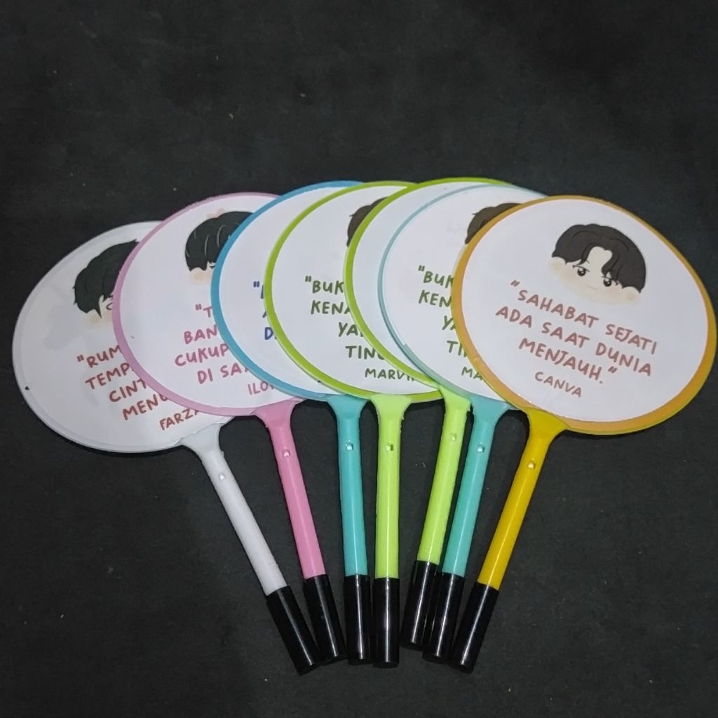 Kipas Pulpen Custom Cetak 1 Sisi Bisa Pakai Foto Atau Desain Bebas