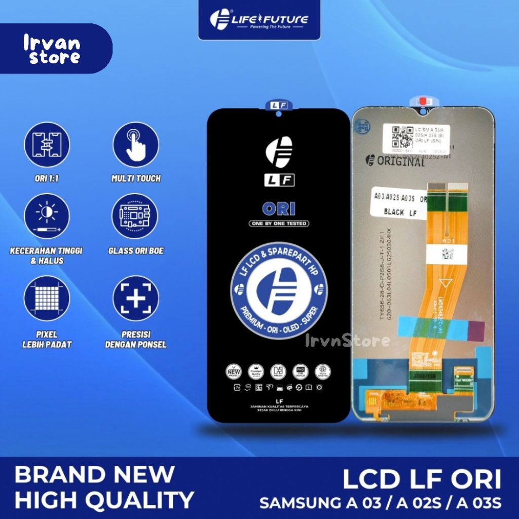 LCD SAMSUNG A03 / A02S / A03S ORI LF GARANSI FULLSET TOUCHSCREEN