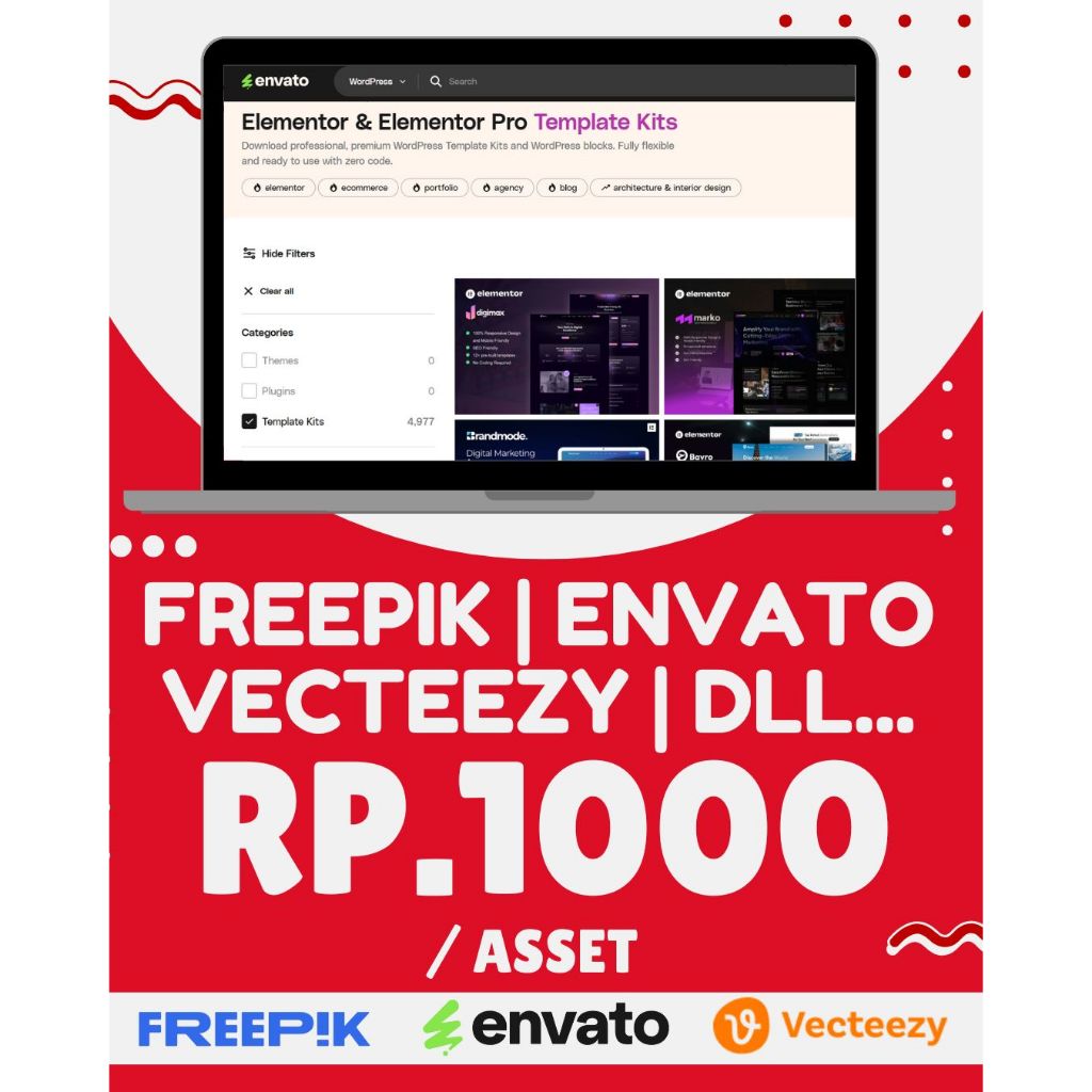 Asset Downloader (Envato | Vecteezy | Freeepik, dll..)