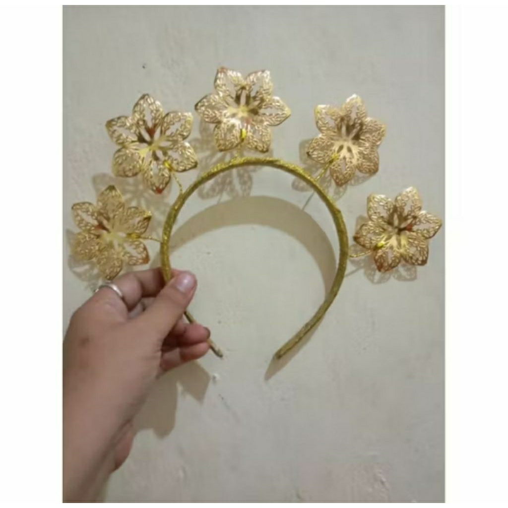 bando mahkota adat sunda terbuat dari lempengan emas bisa untuk menari, karnaval dll