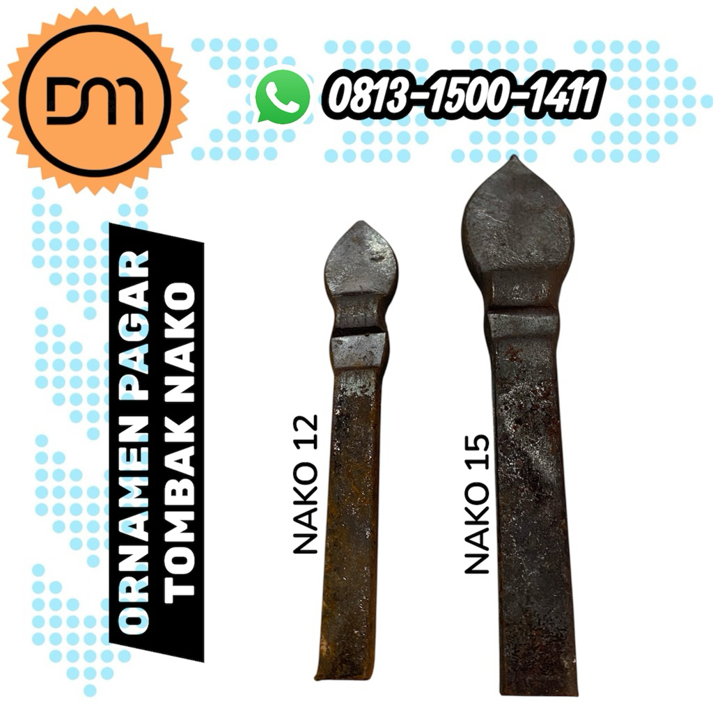 DM - [1 pcs] Ornamen pagar besi model besi nako / ornamen pagar besi nako / besi nako / ornamen paga