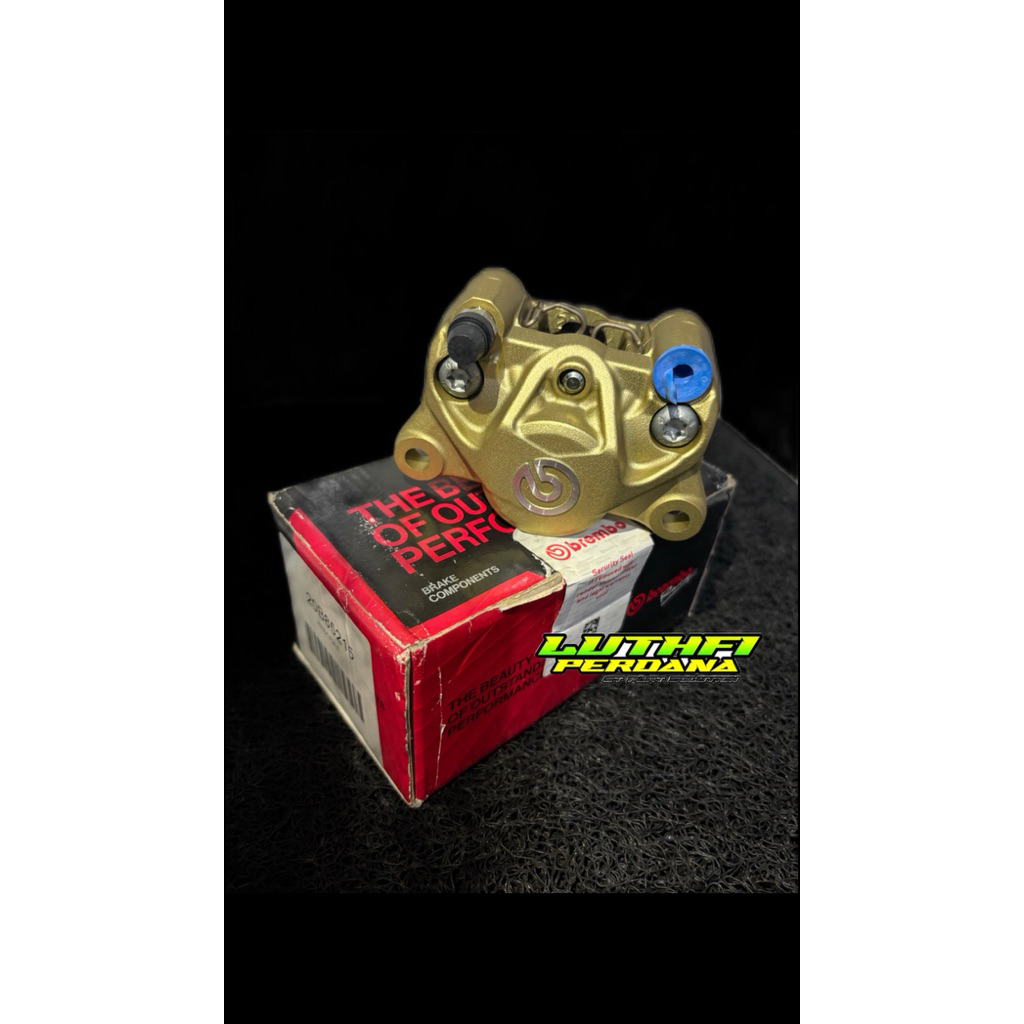 KALIPER BREMBO 2PISTON GOLD LOGO SILVER