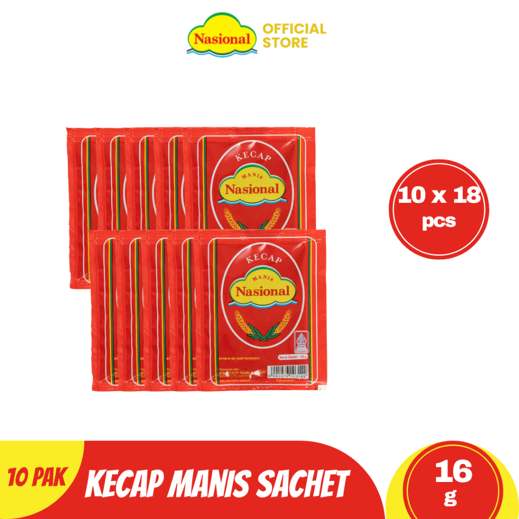 Nasional Kecap Manis Sachet 10 x 18 pcs