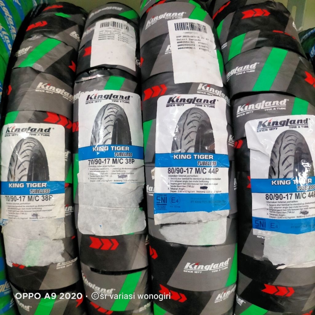 kingland ban king tiger 70/90-17 80/90 ring 17 tubeless