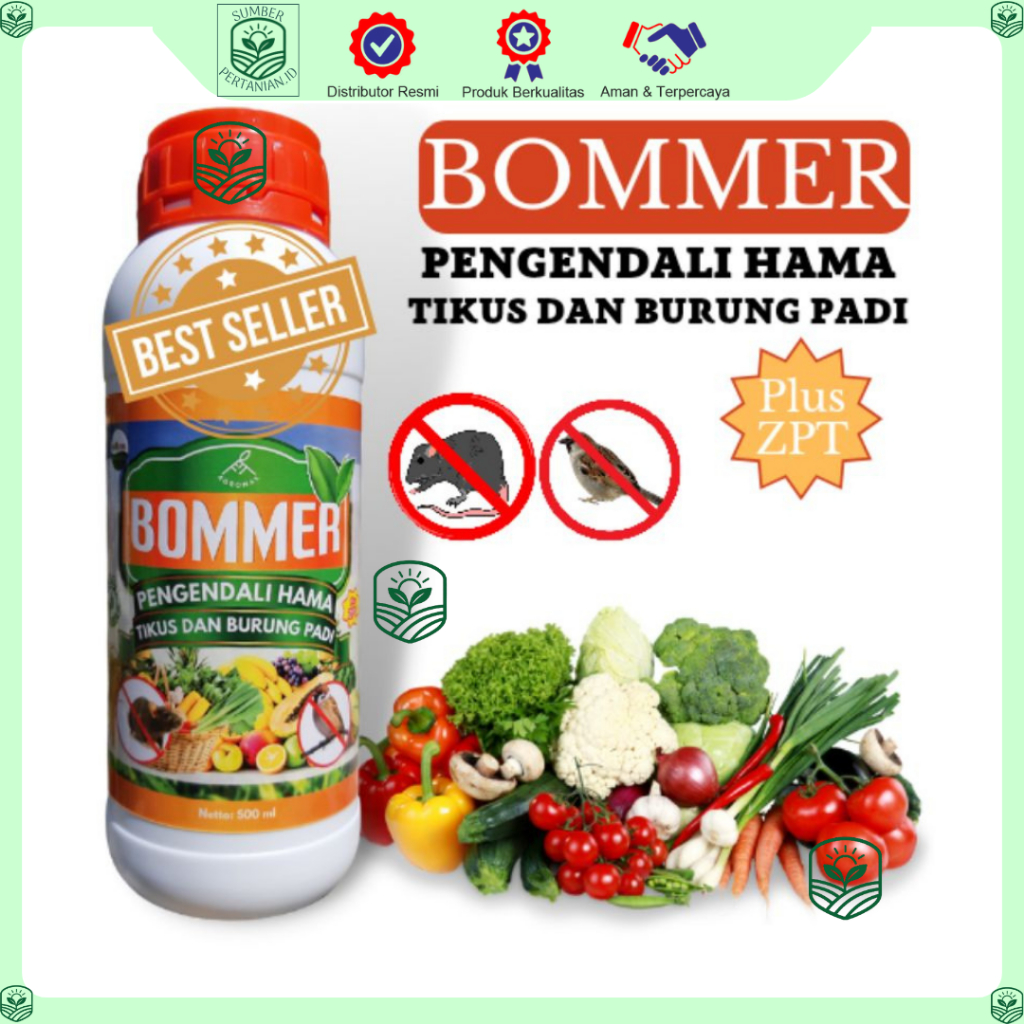 BOMMER Obat Pembasmi Burung Pada Padi / Obat Semprot Padi Hama Burung / Obat Padi Hama Burung Pipit 