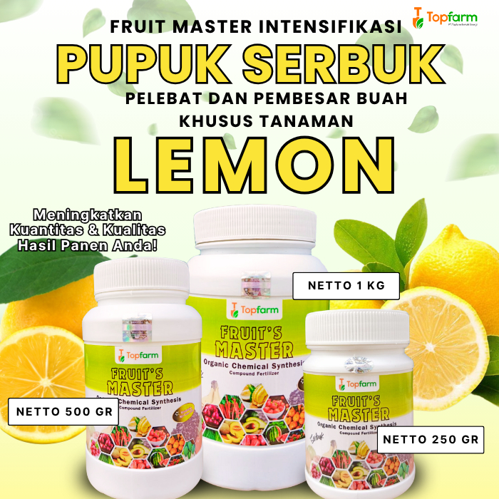 Pupuk Serbuk Lemon / Pupuk Pelebat Buah Lemon / Pupuk Perangsang Buah Lemon / Pupuk Lemon Agar Cepat