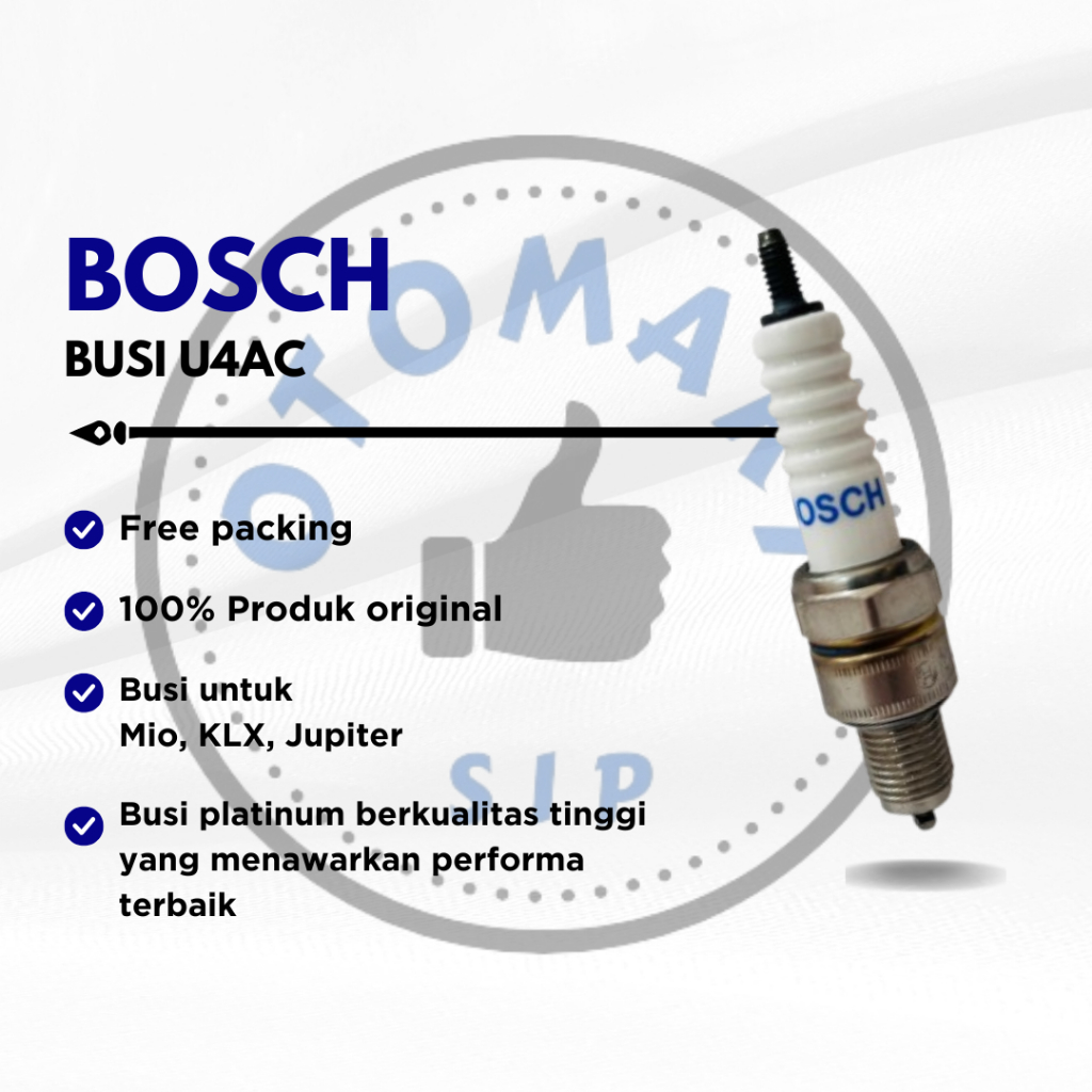 Busi Bosch U4AC Spark Plug Motor KLX150 Fino Mio Sporty Original