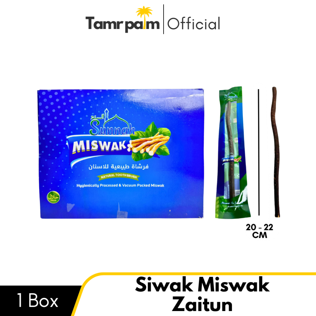 Kayu Siwak 1 Box Asli Sunnah Rasulullah Original 100% Miswak Hitam Zaitun Memperkuat Gigi Premium