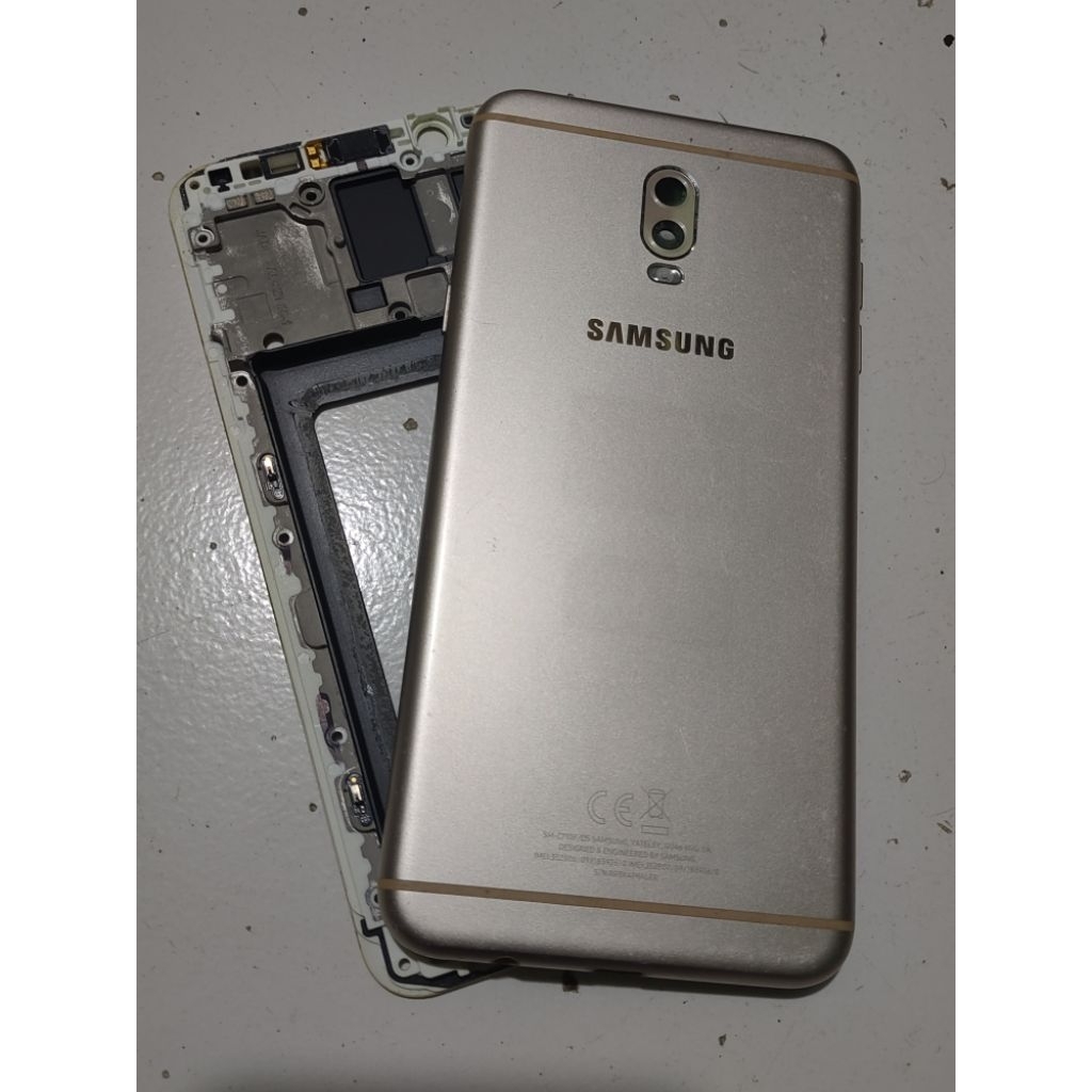 backdoor+frame fullset Samsung J7 plus ori copotan